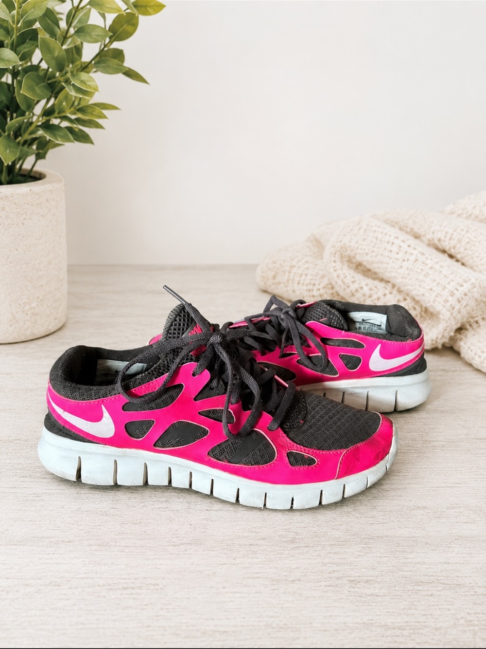 Nike Hot Pink and Grey Lightweight Trainers